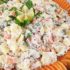 طرز تهیه سالاد روسی اصل خوشمزه و مخصوص با مرغ و ژامبون
