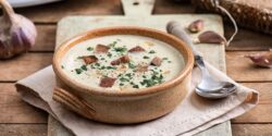  طرز تهیه سوپ سیر , سوپ سیر اسپانیایی , سوپ سیر بدون مرغ , xvc jidi s sdv