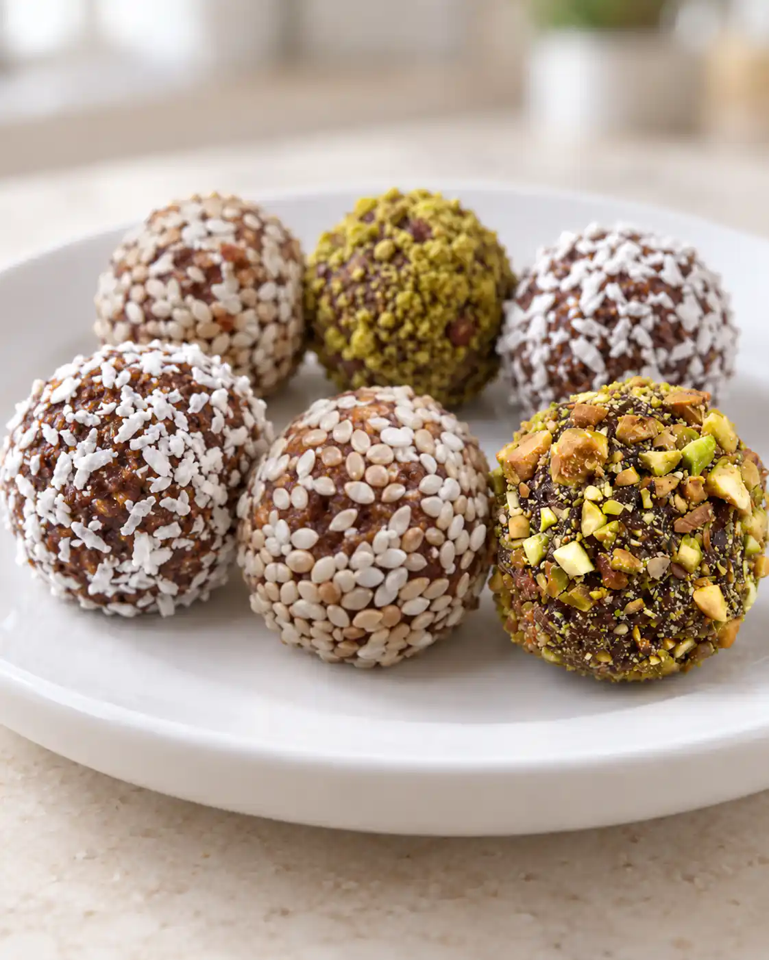 طرز تهیه ترافل خرمایی مجلسی با بیسکویت و روکش نارگیل