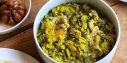 طرز تهیه باقلا قاتق مجلسی خانم گلاور برای دو نفر با مرغ با ماهی با لپه باقالی با لوبیا کشاورزی غذای گیلانی xvc jidi fhrgh rhjr
