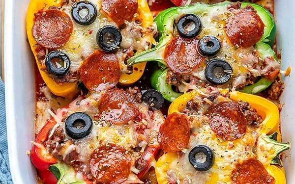 طرز تهیه فلفل دلمه پیتزایی