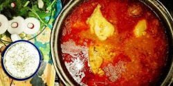 طرز تهیه آبگوشت مرغ و لپه