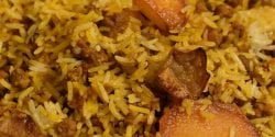 طرز تهیه بادمجان پلو