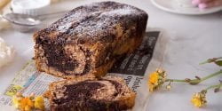  طرز تهیه پاند کیک ماربل خوشمزه جادویی کاکائویی xvc jidi hkn d lhvfg