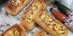 طرز تهیه پیتزا با نان باگت