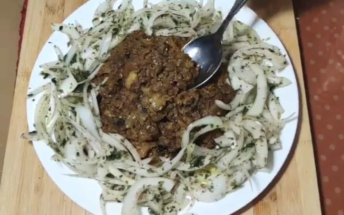 خوراک گوشت و بادمجان