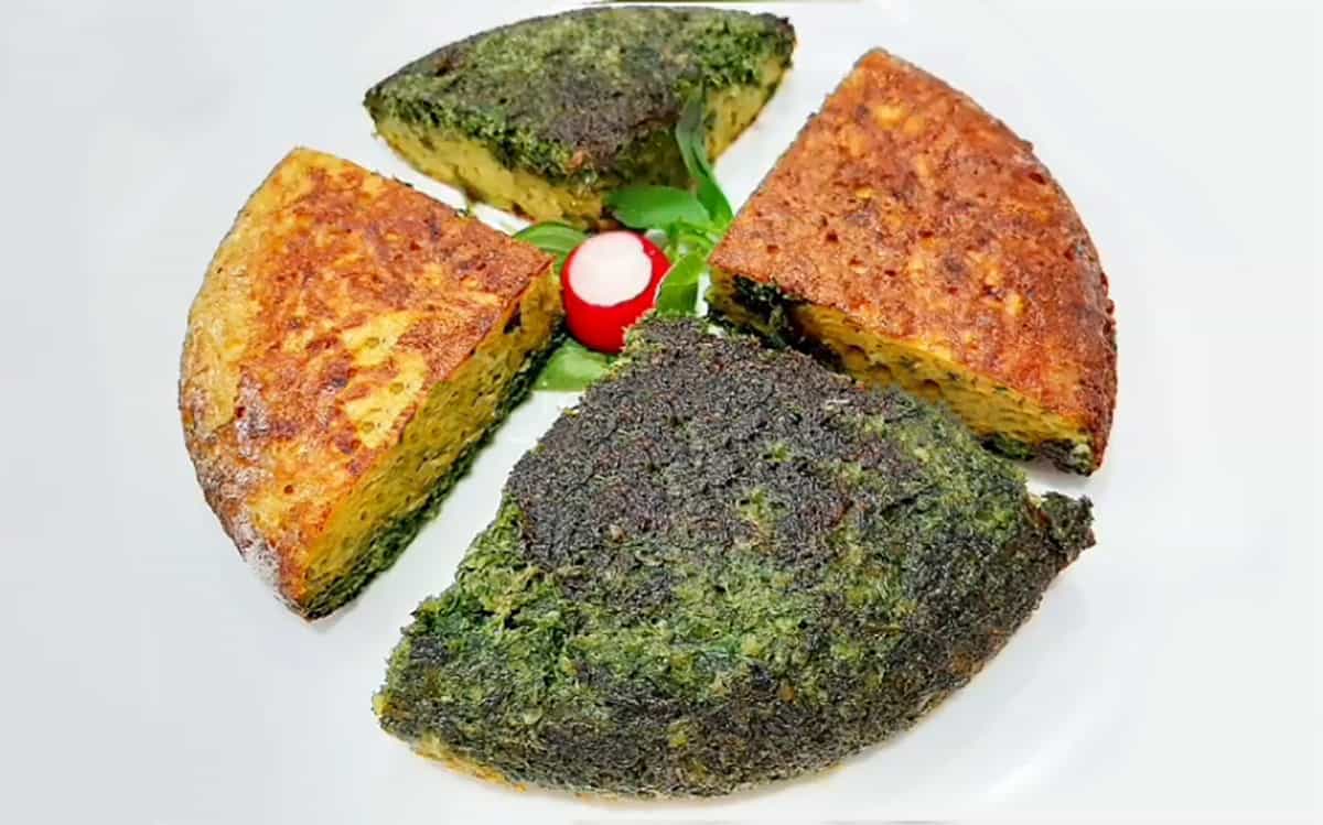 طرز تهیه کوکوی دو رنگ
