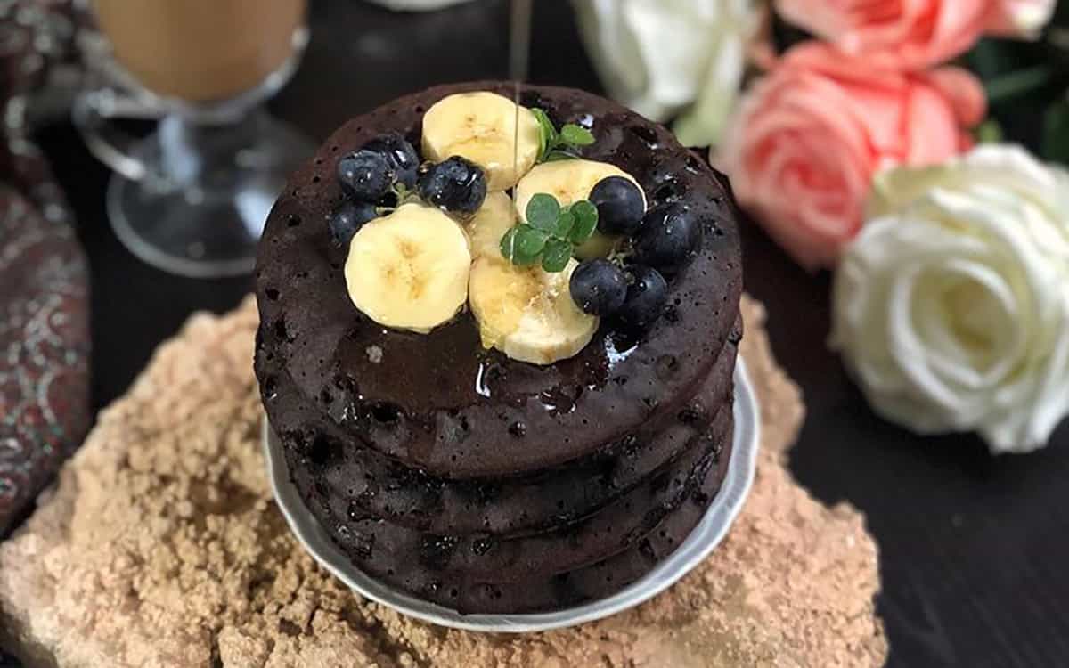 طرز تهیه پنکیک دبل چاکلت