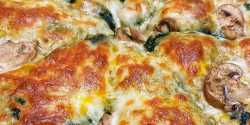 طرز تهیه پیتزا اسفناج و قارچ خوشمزه و مخصوص ترکیه ای