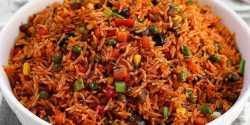 طرز تهیه پلوی سبزیجات خوشمزه و رنگارنگ به روش مکزیکی