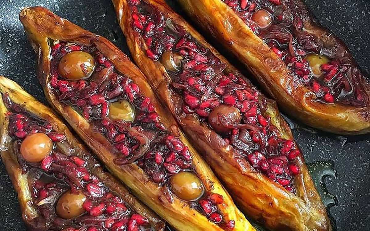 طرز تهیه بادمجان ناردونی