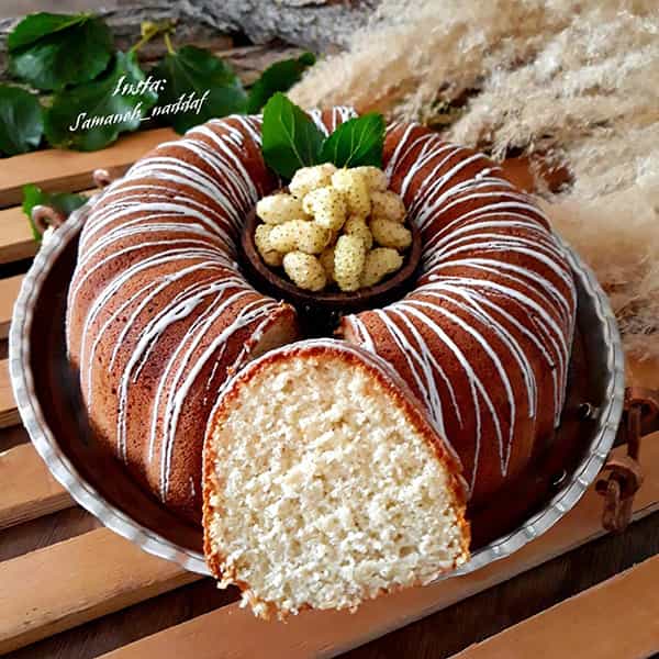 طرز تهیه کیک توت سفید