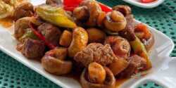 طرز تهیه خوراک گوشت و قارچ خوشمزه و مخصوص رستورانی