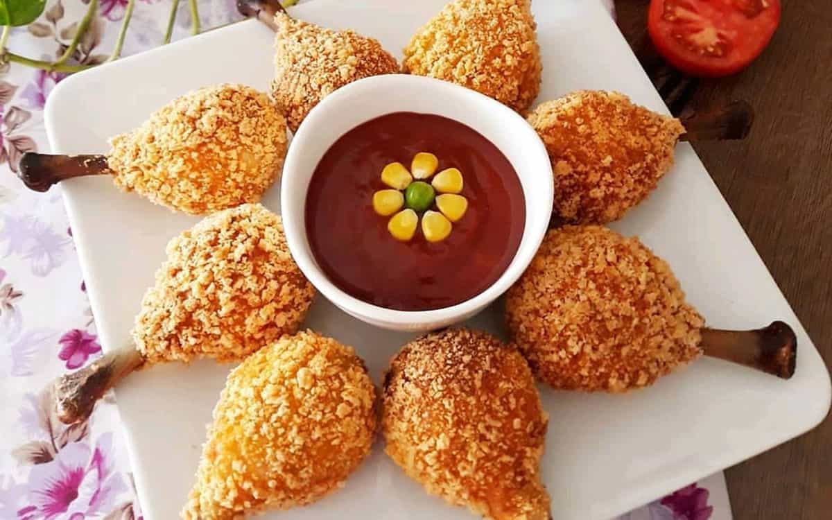 طرز تهیه ران مرغ دروغین