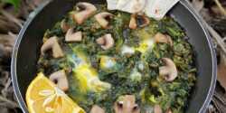 طرز تهیه نرگسی اسفناج با قارچ خوشمزه و ساده به روش خانگی