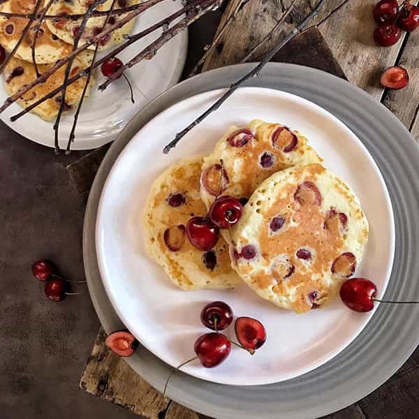 طرز تهیه پنکیک گیلاس