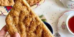 طرز تهیه نان گرده بوشهری خوشمزه و ساده به روش سنتی و محلی