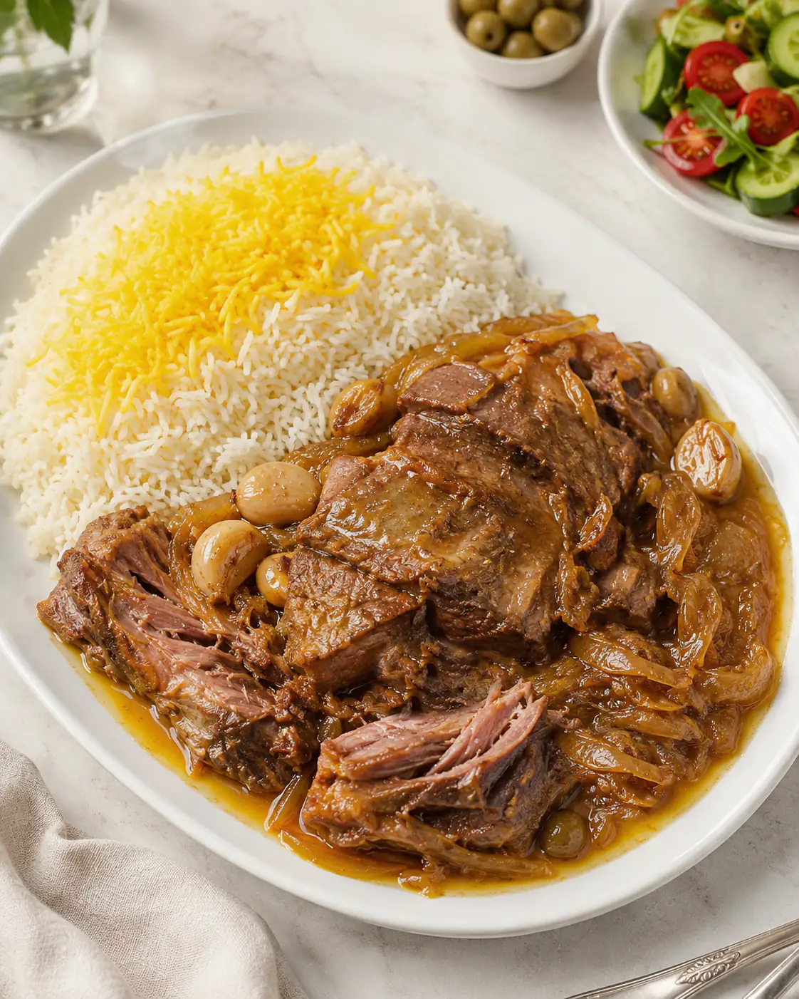 طرز تهیه چلو گوشت خانگی ساده