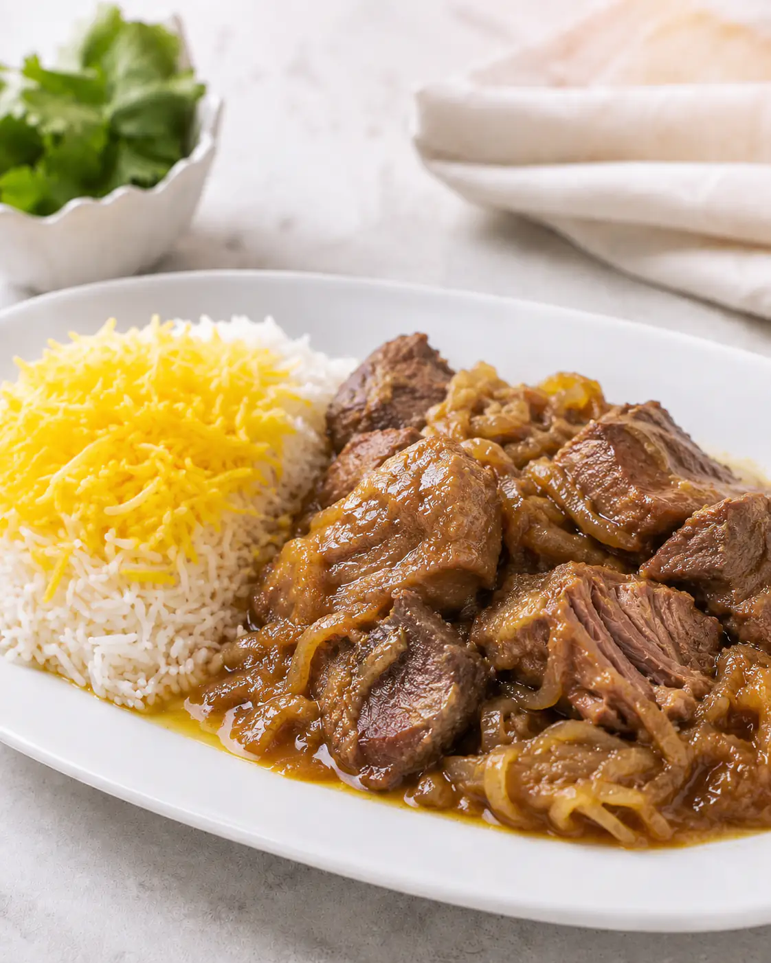 طرز تهیه چلو گوشت ساده بدون رب