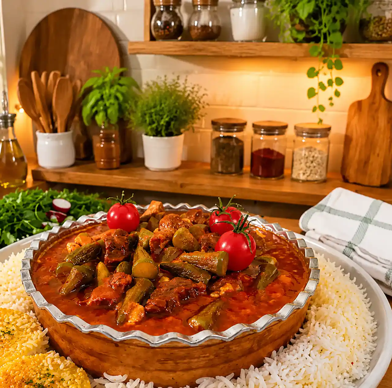 نکات طرز تهیه خورش بامیه