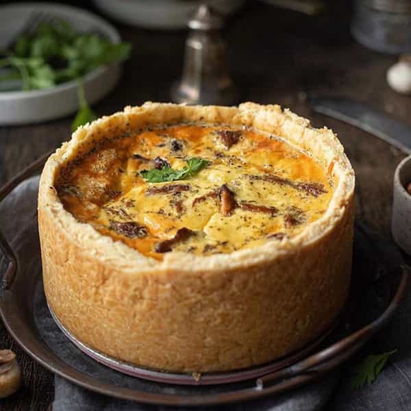 طرز تهیه کیش قارچ و ژامبون