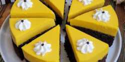 طرز تهیه چیز کیک زعفرانی خوشمزه و مخصوص با پایه کیک