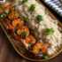 طرز تهیه میگو تندوری با برنج قهوه ای هندی به روش رژیمی