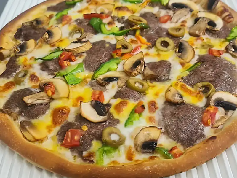 طرز تهیه پیتزا سیر استیک