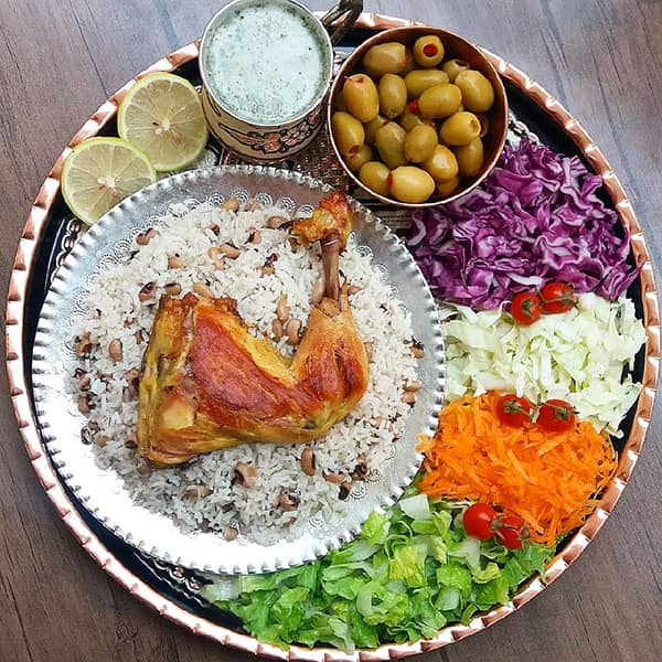 طرز تهیه کته لوبیا چشم بلبلی