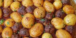 طرز تهیه خوراک سیب زمینی و گوشت قلقلی خوشمزه ترکیه ای