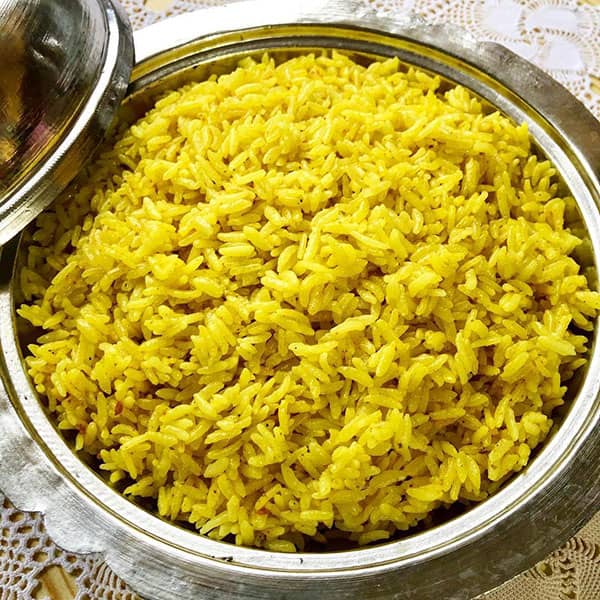 طرز تهیه پلو زردچوبه
