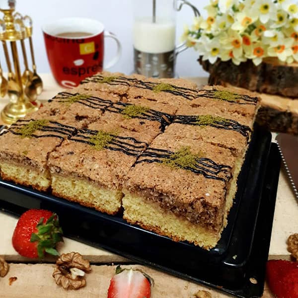 طرز تهیه اسلایس مکرون گردویی