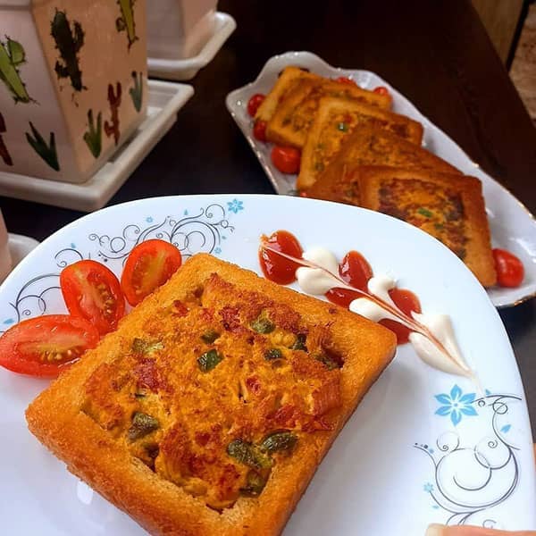 طرز تهیه کوکو مرغ با نان تست