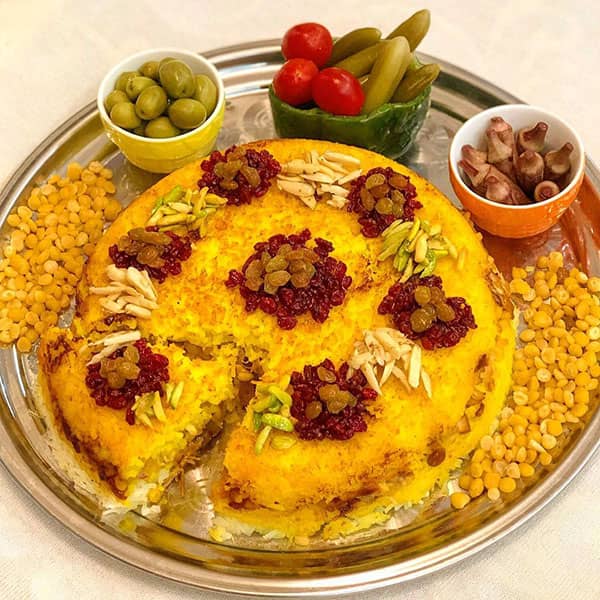 طرز تهیه ته چین لپه و کشمش