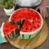 طرز تهیه کیک هندوانه یخچالی بدون فر برای شب یلدا
