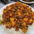 طرز تهیه خوراک نخود فرنگی هندی با گوشت چرخ کرده