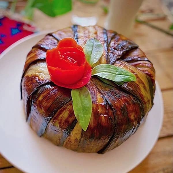 طرز تهیه پرده پلو بادمجانی