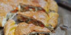 طرز تهیه پای قارچ و کلم خوشمزه و ساده به روش روسی