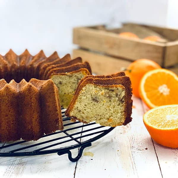 طرز تهیه کیک پرتقال و گردو