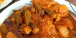 طرز تهیه خورش بامیه و بادمجان خوشمزه به روش مجلسی