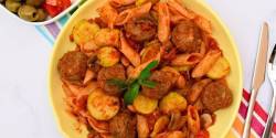 طرز تهیه پاستا کدو سبز ساده و خوشمزه با گوشت قلقلی