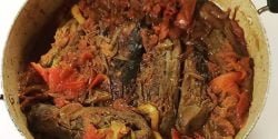 طرز تهیه بادمجان شکم پر با سویا خوشمزه به روش رژیمی