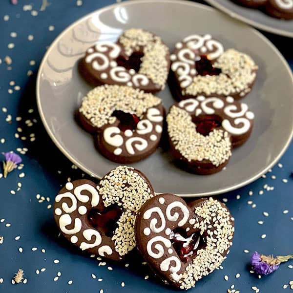 طرز تهیه شیرینی مربایی کاکائویی