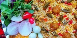 طرز تهیه بامیه پلو با گوشت قلقلی خوشمزه به روش جنوبی