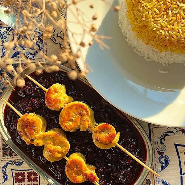 طرز تهیه جوجه کباب آلبالویی