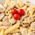 طرز تهیه پاستا با مرغ و قارچ خانگی با خامه و بدون خامه