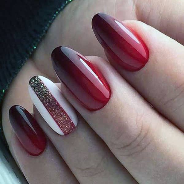 طراحی ناخن‌های زیبا مشکی قرمز