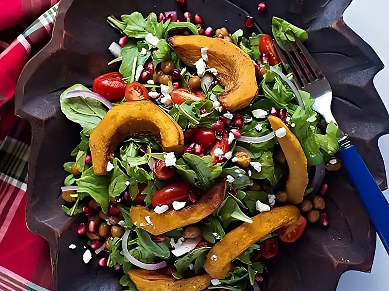طرز تهیه سالاد کدو حلوایی و انار