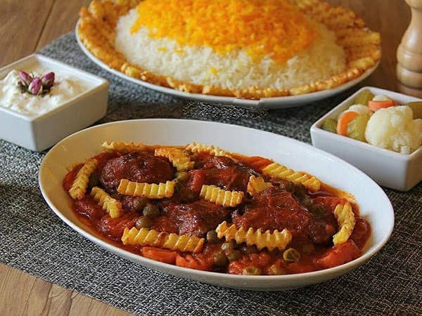 طرز تهیه چلو گوشت با سس نارنج