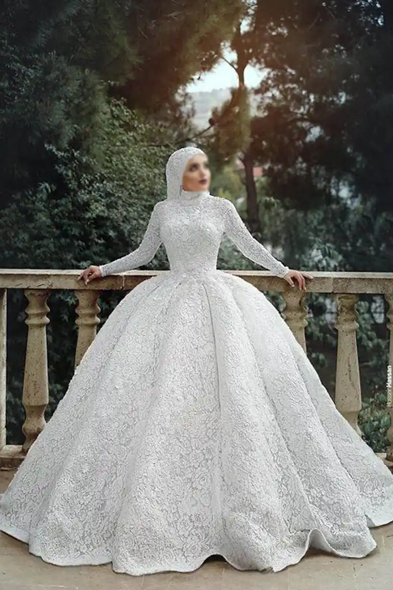 مدل لباس عروس پوشیده